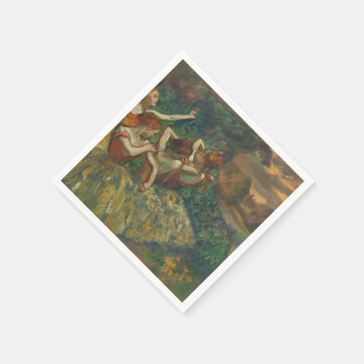 エドガー・デガス4人のダンサー印象派 スタンダードカクテルナプキン (角)