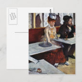 エドガー・デガス – アブシナ ポストカード (正面/裏面)