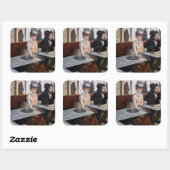 エドガー・デガス – カフェ スクエアシール (シート)