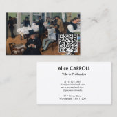 エドガー・デガス – コットン・オフィス・ニューオーリンズ – QRコード 名刺 (正面/裏面)