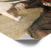 エドガー・デガス。ダンスのレッスン。ヴィンテージ印象主義 ポスター (角)