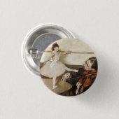 エドガー・デガス。ダンスのレッスン。ヴィンテージ印象主義 缶バッジ (正面&裏面)