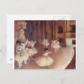 エドガー・デガス – ドレスリハーサルバレエステージ1873-74 ポストカード (正面/裏面)
