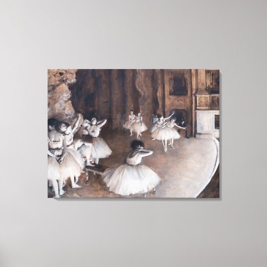 エドガー・デガス – バレエリハーサルステージ キャンバスプリント (正面)
