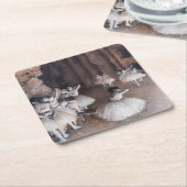 エドガー・デガス – バレエリハーサルステージ スクエアペーパーコースター (アングル)