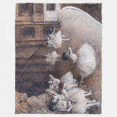 エドガー・デガス – バレエリハーサルステージ フリースブランケット (正面)