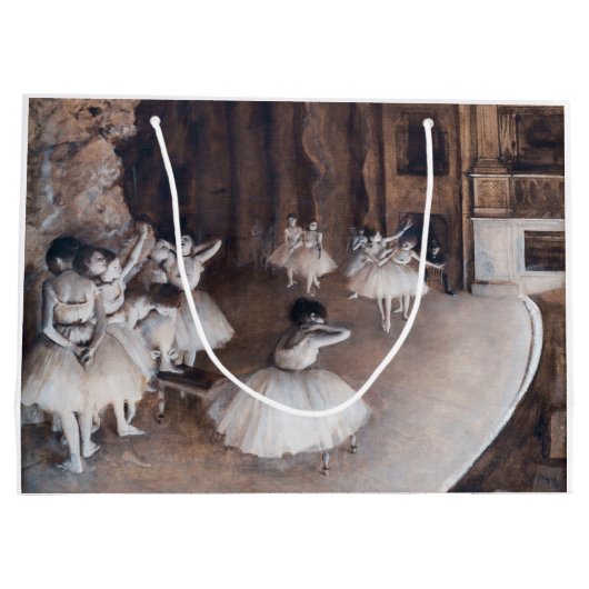 エドガー・デガス – バレエリハーサルステージ ラージペーパーバッグ (裏面)