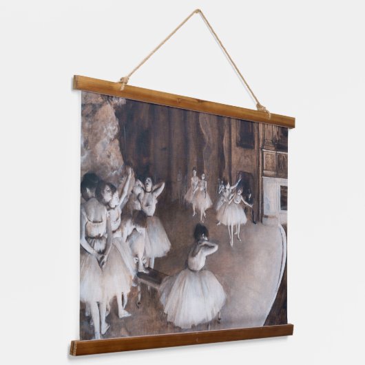 エドガー・デガス – バレエリハーサルステージ 吊り下げ型タペストリー (傾斜あり)