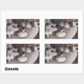 エドガー・デガス – バレエリハーサルステージ 長方形シール (シート)