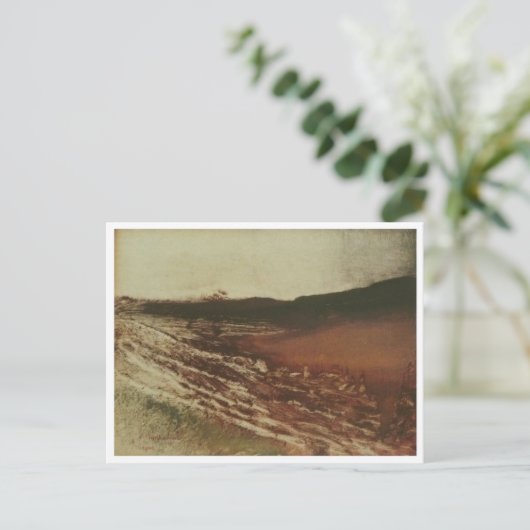 エドガー・デガス – ブルゴーニュ風景1890モノタイプ ポストカード (スタンド正面)