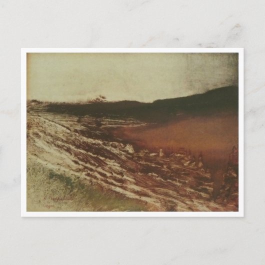 エドガー・デガス – ブルゴーニュ風景1890モノタイプ ポストカード (正面)