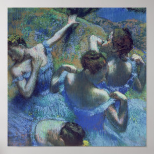 エドガー・デガス  ブルーダンサー， c.1899 ポスター