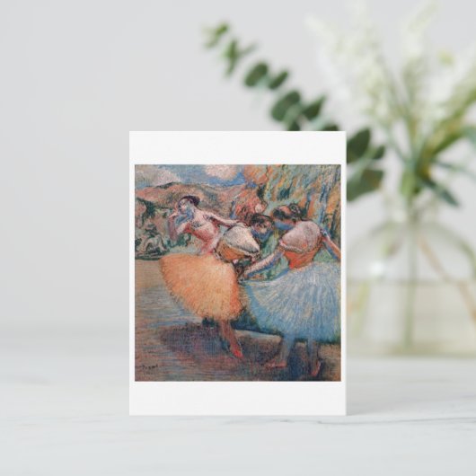 エドガー・デガス – 三人のダンサー1898バレエ女性ツツ ポストカード (スタンド正面)