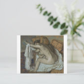 エドガー・デガス – 女性乾燥ア離れーム1884パステル ポストカード (スタンド正面)