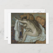 エドガー・デガス – 女性乾燥ア離れーム1884パステル ポストカード (正面/裏面)