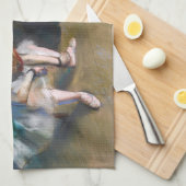 エドガー・デガス – 待機中 キッチンタオル (四つ折り)