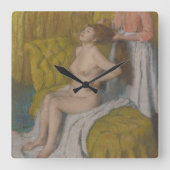 エドガー·デガス|髪を梳く女性 スクエア壁時計 (正面)