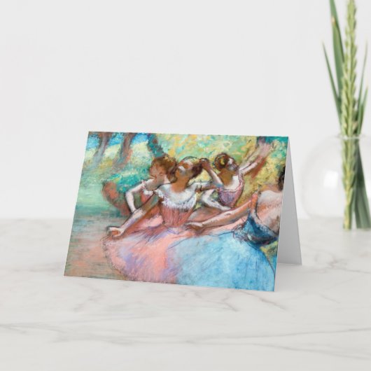 エドガー·デガス- 4バレリナオンステージ カード (正面)