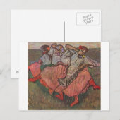 エドガー・デガロシアのス – 三人の踊り子1895パステル ポストカード (正面/裏面)