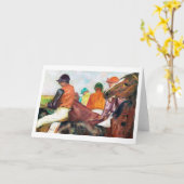 エドガー・デガ騎手と馬 カード (黄色い花)