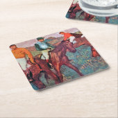 エドガー・デガ騎手と馬 スクエアペーパーコースター (アングル)