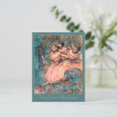 エドガー・デガ3人の赤い衣装のダンサーCC0389 ポストカード (スタンド正面)