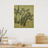 エドガー・デガ |ダンサー3人、c.1900 ポスター (キッチン)