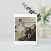 エドガー・デガ |ダンスレッスンc.1879 ポストカード (スタンド正面)