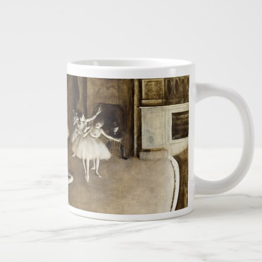 エドガー·デガ-バレエリハーサルオン·ステージ ジャンボコーヒーマグカップ (右)