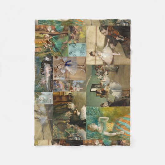 エドガー・デガ・バレエ・ダンサーの絵画とスケッチ フリースブランケット (正面)