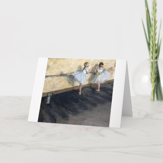 エドガー·デガ·バーレで練習中のダンサー カード (正面)