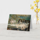 エドガー・デガ – パリ・オペラでのバレエ カード (黄色い花)