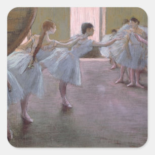エドガー・デガ  リハーサルのダンサー， 1875-1877 スクエアシール