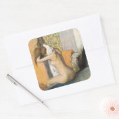 エドガー・デガ |入浴後に首を乾かす女性 スクエアシール (封筒)