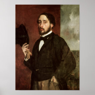 エドガー・デガ  自己ポートレート， c.1862 ポスター