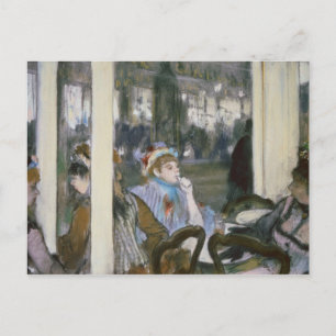 エドガー・デガ 1877年カフェテラスの女性 ポストカード