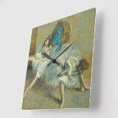 エドガー・デガ | Before the Ballet, 1890-1892 スクエア壁時計 (傾斜)