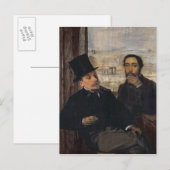 エドガー・デガ | Evariste de Valernesの自画像 ポストカード (正面/裏面)