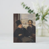 エドガー・デガ | Evariste de Valernesの自画像 ポストカード (スタンド正面)