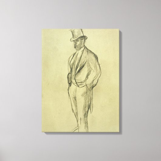 エドガー・デガ | Ludovic Halevyポートレート キャンバスプリント (正面)