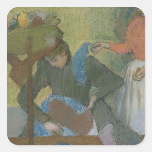 エドガー・デガ | Milliner's, c.1898 スクエアシール (正面)