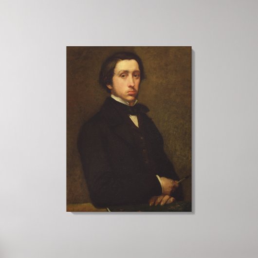 エドガー・デガ | Self portrait, 1855 キャンバスプリント (正面)
