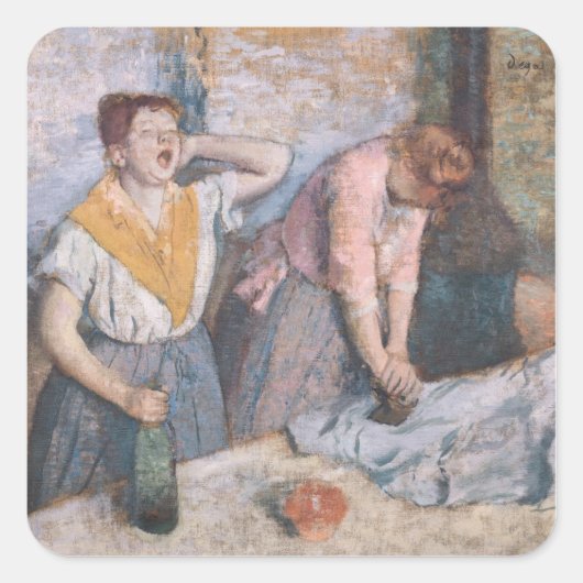エドガー・デガ | The Laundres, c.1884 スクエアシール (正面)