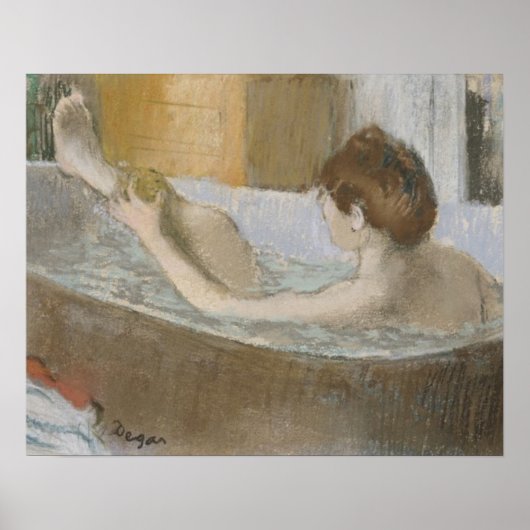エドガー・デガ | Woman in her bath, Sponging her leg ポスター (正面)