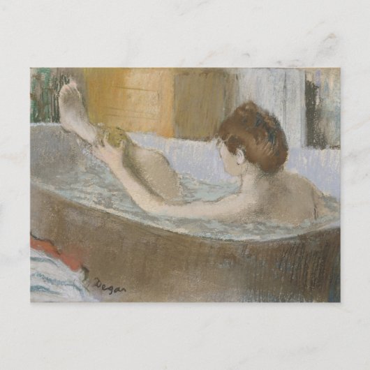 エドガー・デガ | Woman in her bath, Sponging her leg ポストカード (正面)