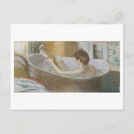 エドガー・デガ | Woman in her bath, Sponging her leg ポストカード (正面)