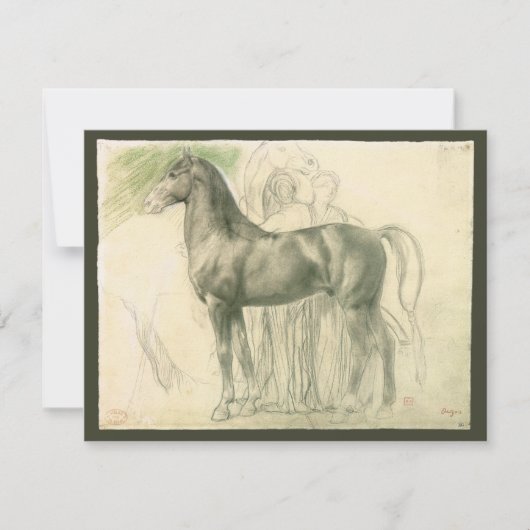 エドガー・ドガによる馬の習作、ヴィンテージ ファインアート (正面)