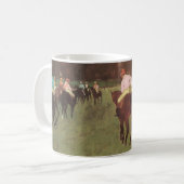 エドガー・ドガのロンシャン競馬場の競走馬 コーヒーマグカップ (正面左)