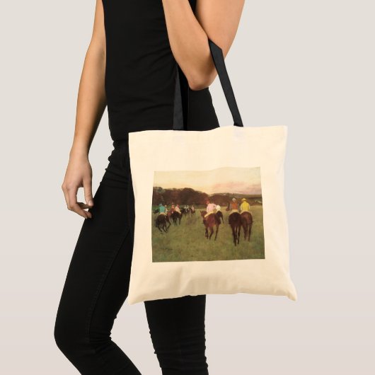 エドガー・ドガのロンシャン競馬場 トートバッグ (正面(商品))