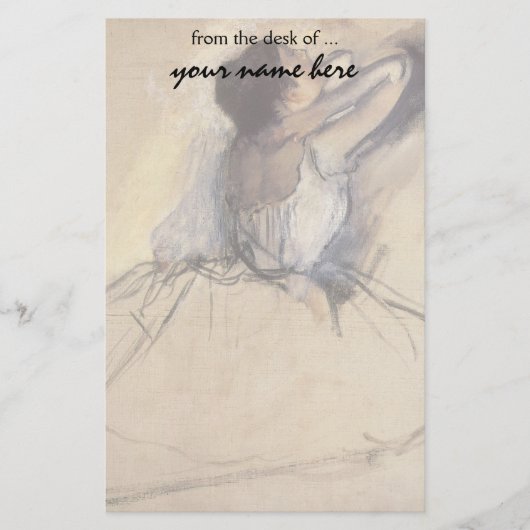 エドガー・ドガのヴィンテージのバレリーナの芸術著ダンサー 便箋 (正面)